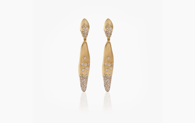 BABY MALAK FLOURISH LONG MARQUISE EARRINGS